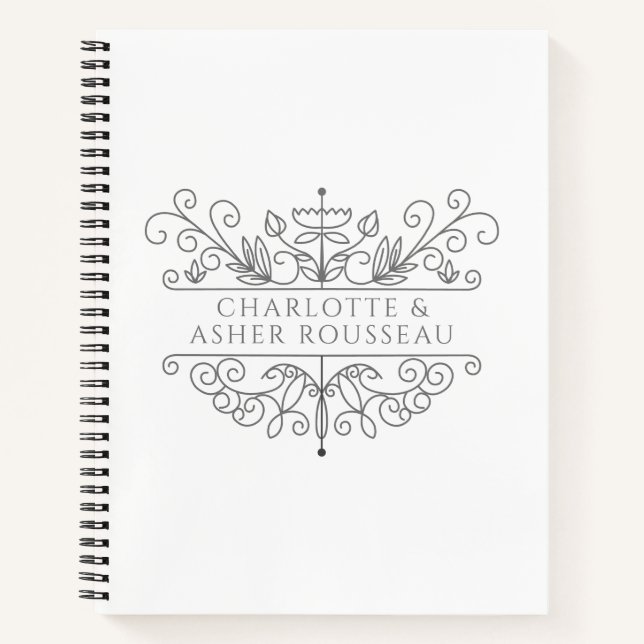 Personalisiertes Paar Notizbuch (Vorderseite)