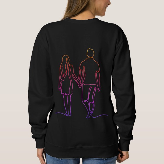 Personalisiertes Paar-Sweatshirt  Sweatshirt (Rückseite)
