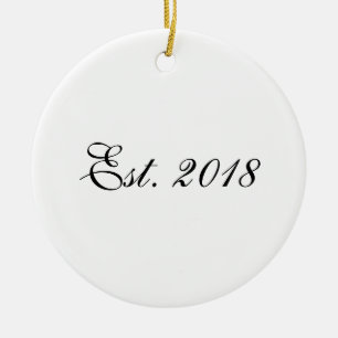 Personalisiertes Paardesign nach Gründungsjahr Keramik Ornament