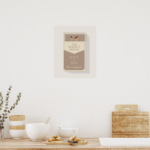 Personalisiertes Paargeschenk Die perfekte Überein Poster