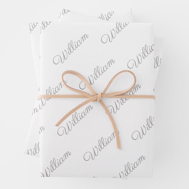 Personalisiertes Packpapier Geschenkpapier Set (Beispiel)