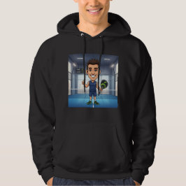 Personalisiertes Paddle-Spieler-Cartoon-Karikatur Hoodie