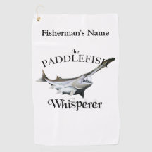 Personalisiertes Paddlefish Whisperfischen Handtuc