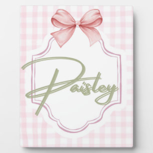 Personalisiertes Paisley-Babyzimmer für Mädchen mi Fotoplatte