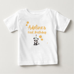 Personalisiertes Panda-Erstgeburtstags-T-Shirt Baby T-shirt