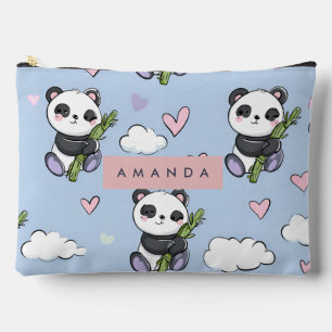 Personalisiertes Panda-Muster Zubehörtasche