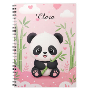 Personalisiertes Panda-Notizbuch Notizblock