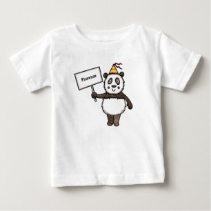 Personalisiertes Panda-Party Baby T-shirt