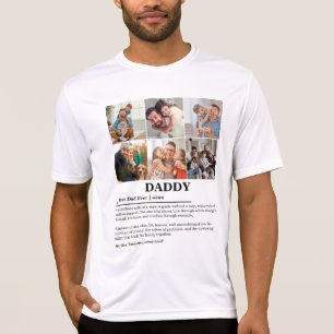 Personalisiertes Papa-Definition 6-Foto-Kollage T-Shirt