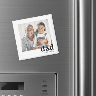 Personalisiertes Papa Etabliert Foto Magnet