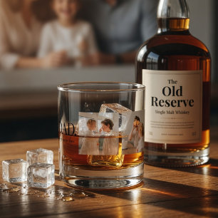 Personalisiertes Papa Forever Hero Foto Whiskyglas