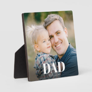 Personalisiertes Papa Gegründet Vatertag Foto Fotoplatte