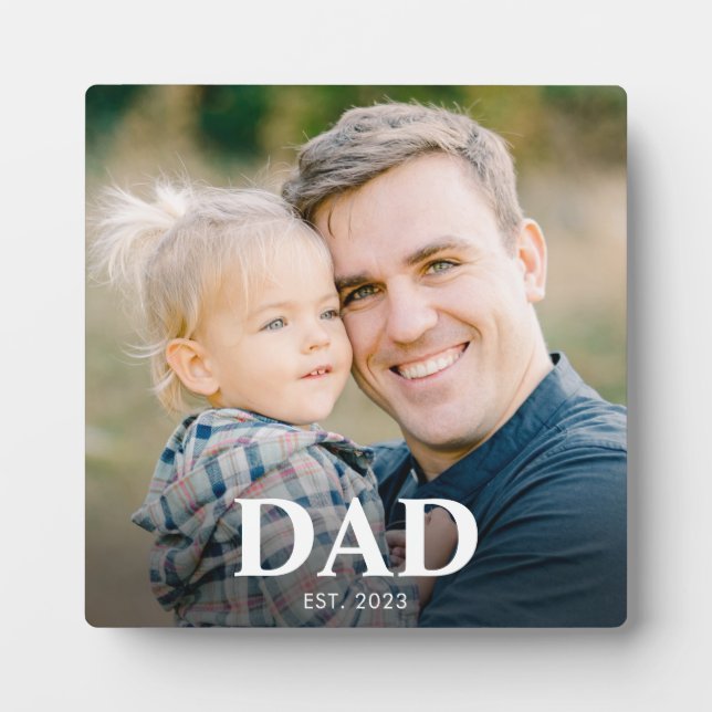 Personalisiertes Papa Gegründet Vatertag Foto Fotoplatte (Vorderseite)