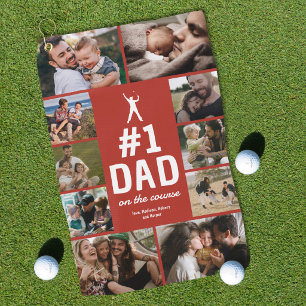 Personalisiertes Papa Golf Handtuch Nr.1 mit Fotos