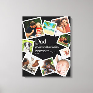 Personalisiertes Papa-Namens-Definitions-9-Foto-Co Leinwanddruck