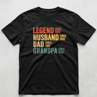Personalisiertes Papa Opa Legende Benutzerdefinier T-Shirt