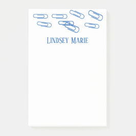 PERSONALISIERTES PAPIER CLIP-ANWEISUNGEN POST-IT KLEBEZETTEL