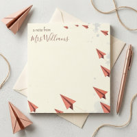 Personalisiertes Papier Flugzeug Rahmen Lehrer Ges