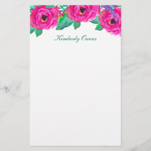 Personalisiertes Papier für frisches Floral