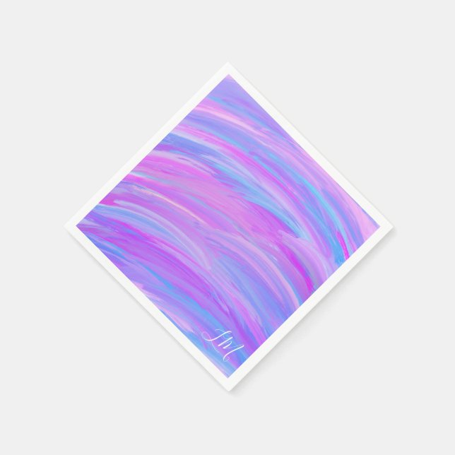 Personalisiertes Papier Neapel mit gestrichenen Fa Serviette (Ecke)