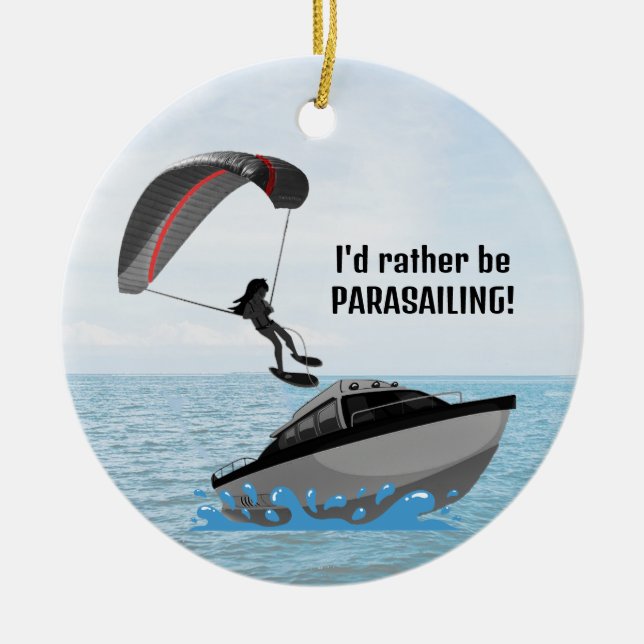 Personalisiertes Parasailing Keramik Ornament (Vorne)