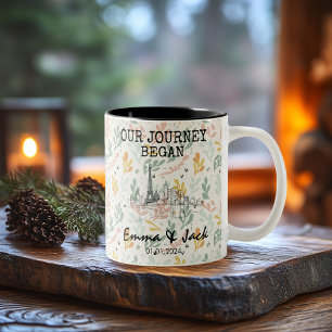 Personalisiertes Pariser Gedächtnis - Line Art Seh Zweifarbige Tasse