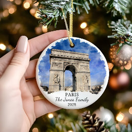 Personalisiertes Pariser Ornament, Frankreich Keramik Ornament