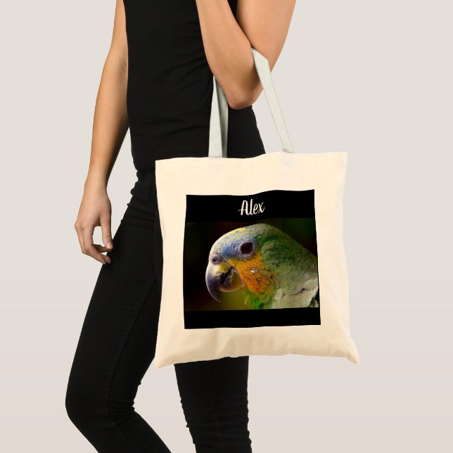 Personalisiertes Parrot Foto und Name Tote Tasche (Vorderseite (Produkt))