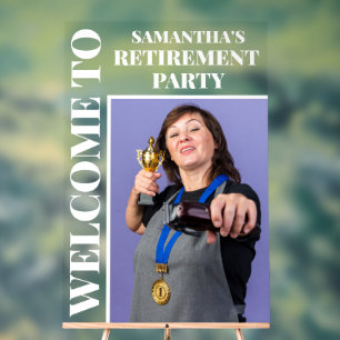 Personalisiertes Party für die Foto-Altersversorgu Acrylschild