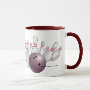 Personalisiertes Party mit rosa Bowling Ball Tasse
