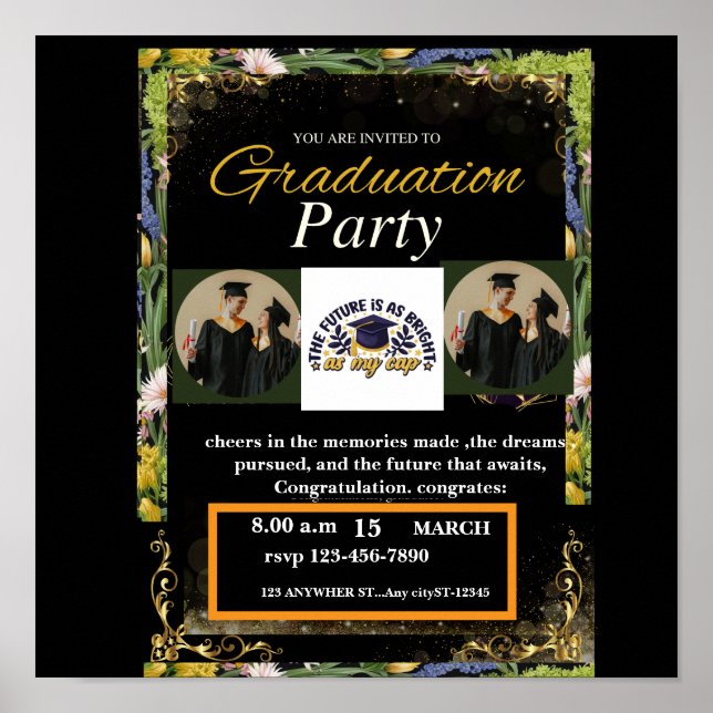 personalisiertes Party, Poster (Vorne)