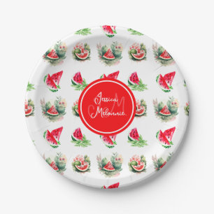 Personalisiertes Party Wassermelone Pappteller
