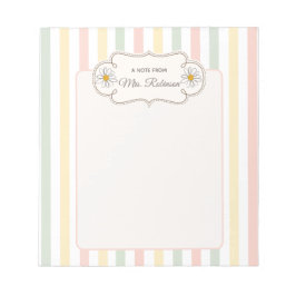 Personalisiertes Pastell-Blumenmuster | Benutzerde Notizblock