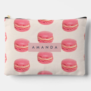 Personalisiertes Pastell Chic Pink Macaron Muster Zubehörtasche