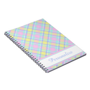 Personalisiertes Pastell-Karomuster Notizblock
