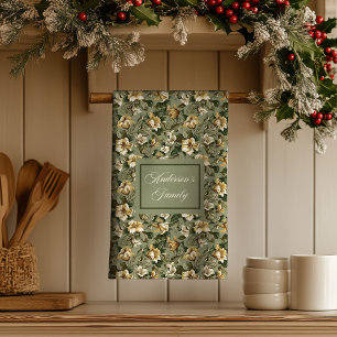 Personalisiertes Pastell-Laub-Shabby-Chic-Tuch Geschirrtuch