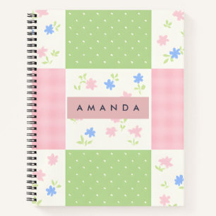 Personalisiertes Pastell-Muster Notizbuch