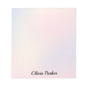 Personalisiertes Pastell-Ombre-Notizbuch für Kinde Notizblock
