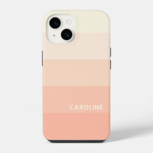Personalisiertes Pastell-Pfirsich-Korallen-Orange- iPhone 14 Hülle