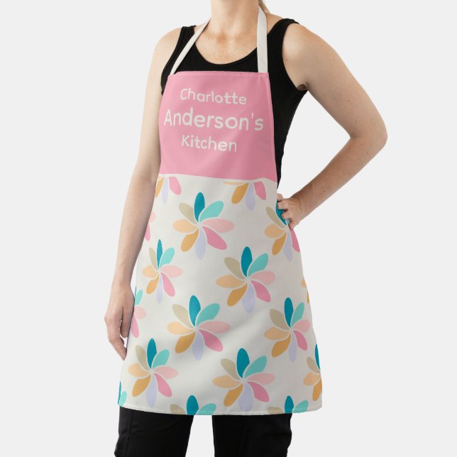 Personalisiertes Pastell-Pinwheel-Muster Schürze (InSitu)