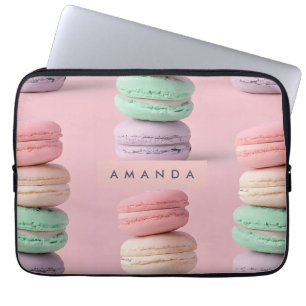 Personalisiertes Pastell-Regenbogen-Macaron-Vergnü Laptopschutzhülle