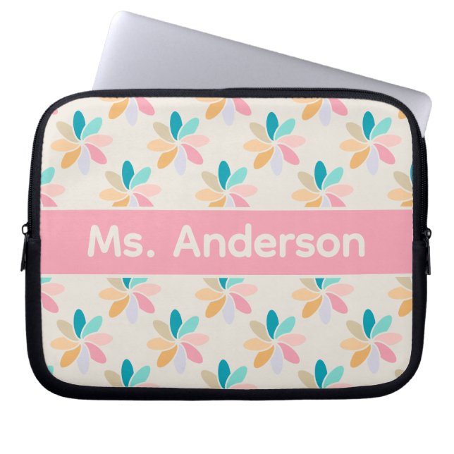 Personalisiertes Pastell-Windrad Laptopschutzhülle (Vorderseite)