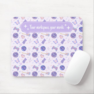 Personalisiertes Pastell-Y2K-Lavendel-Ästhetik-Mus Mousepad