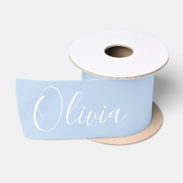 Personalisiertes Pastellblau Elegantes Namens-Sati Satinband