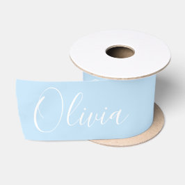 Personalisiertes Pastellblau Elegantes Namens-Sati Satinband