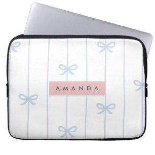 Personalisiertes Pastellblauer Flachbildschirm Laptopschutzhülle