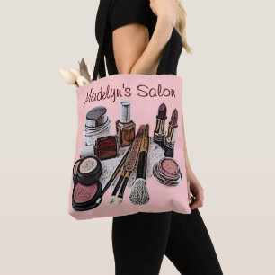 Personalisiertes Pastellrosa-Schönheitssalon-Make-