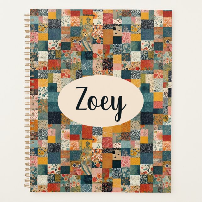 Personalisiertes Patchwork - Quilt Print Planer (Vorderseite)