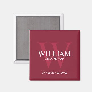 Personalisiertes Patenmonogramm & Name Magnet