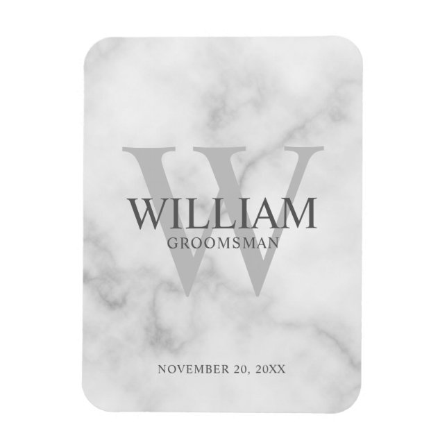 Personalisiertes Patenmonogramm & Name Magnet (Vertikal)